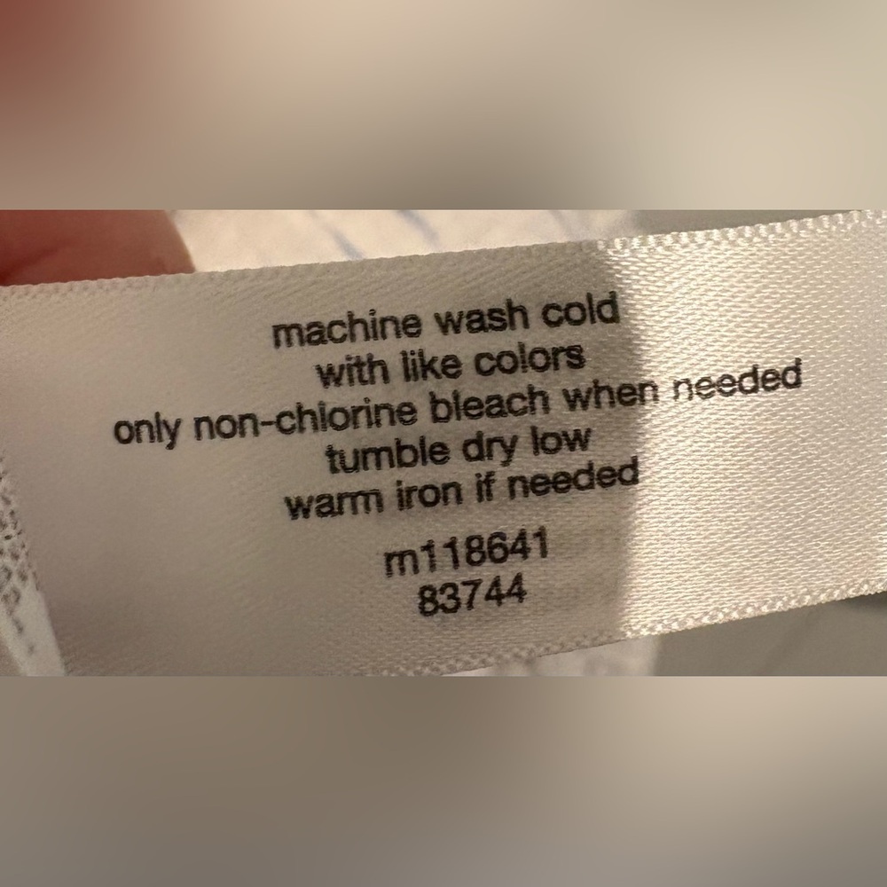 Lane Bryant 22/24 white/light blue Wrap Blouse - Picture 5 of 8